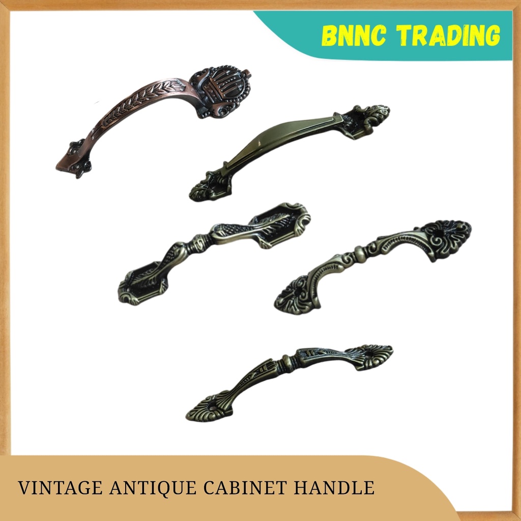 VINTAGE ANTIQUE HANDLE DRAWER HANDLE (WITH SCREWS) Shopee