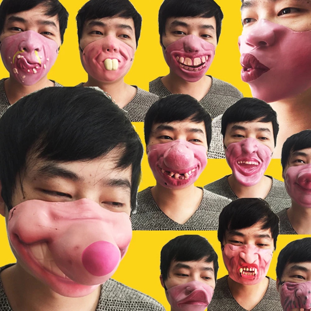 Funny Halloween Mask /Adult Party Cosplay Decor Clown Latex Half Face