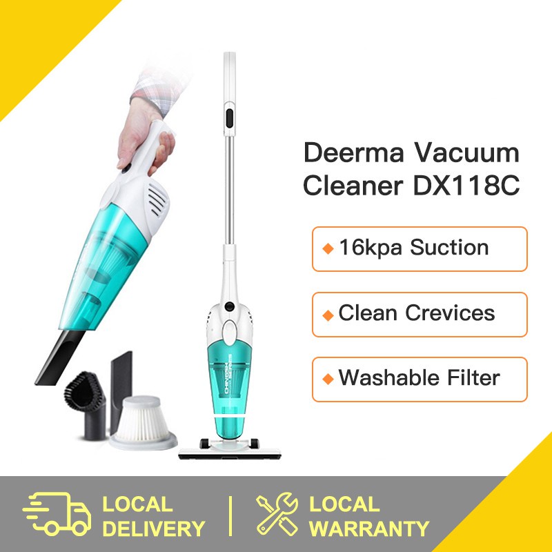 Deerma Dx118C Upright Vacuum Cleaner Mini 2In1 Handheld With 12000Pa