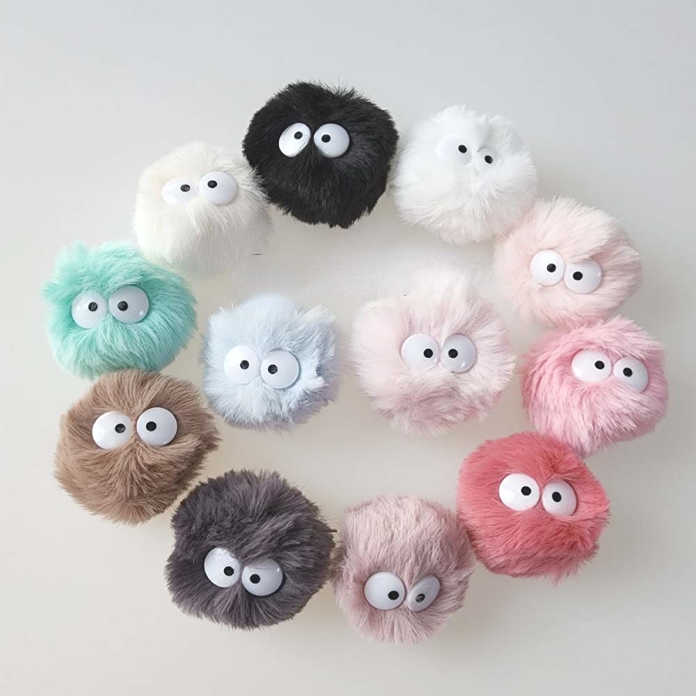 [Charming Deco] Pom Pom (12 Colors) Button Shoes Cute Croc Charms