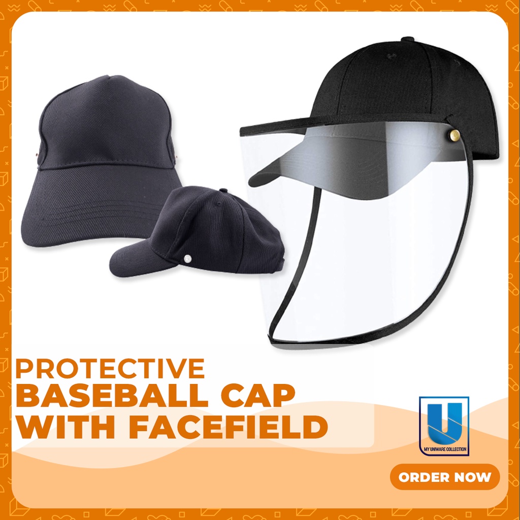 Protective Face Shield with Baseball Cap PPE Cap with Removable Anti