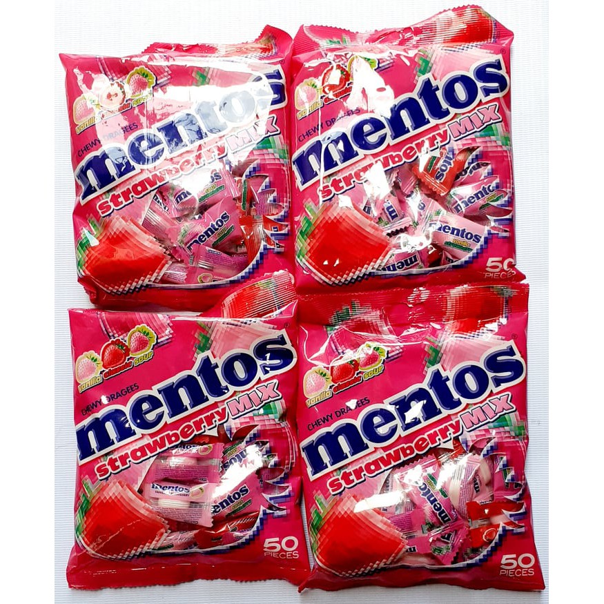 Mentos Strawberry Mix Approx. 50pcs Shopee Philippines