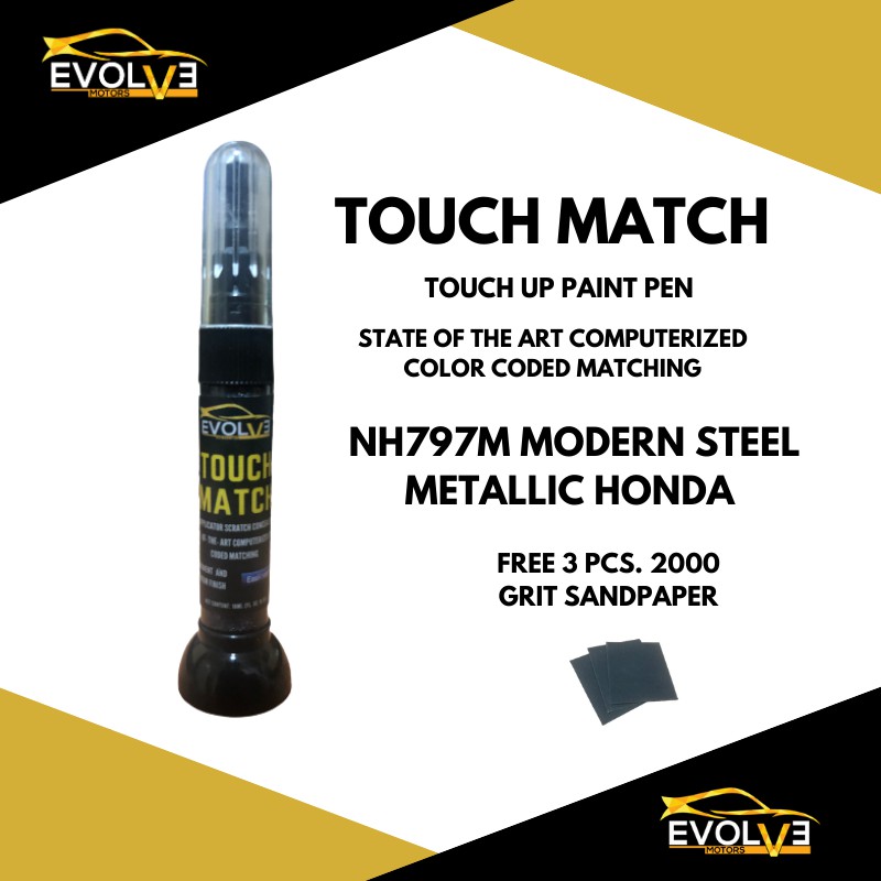 TOUCH MATCH NH797M Modern Steel Metallic Touch Up Paint Pen Scratch Remover Concealer Pen