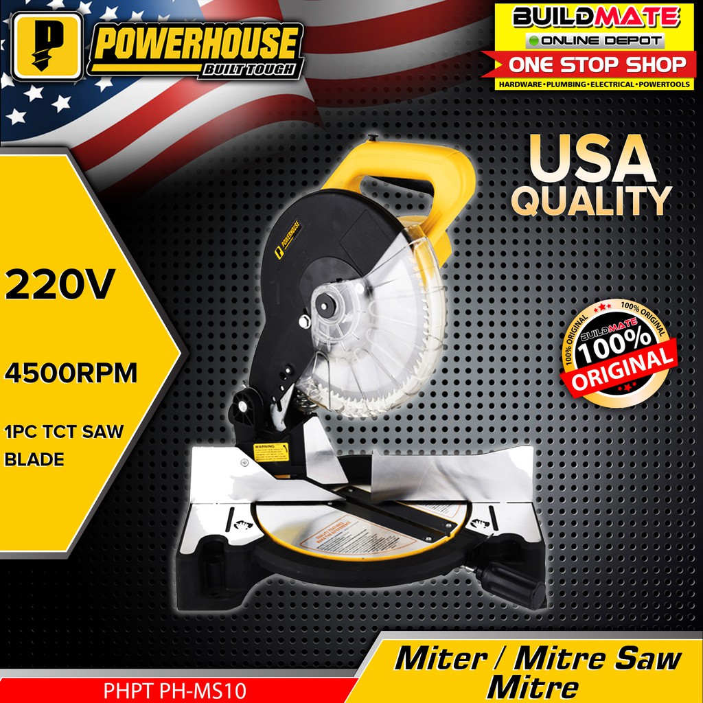 POWERHOUSE Miter / Mitre Saw 1650W PHMS10 •BUILDMATE• PHPT Shopee