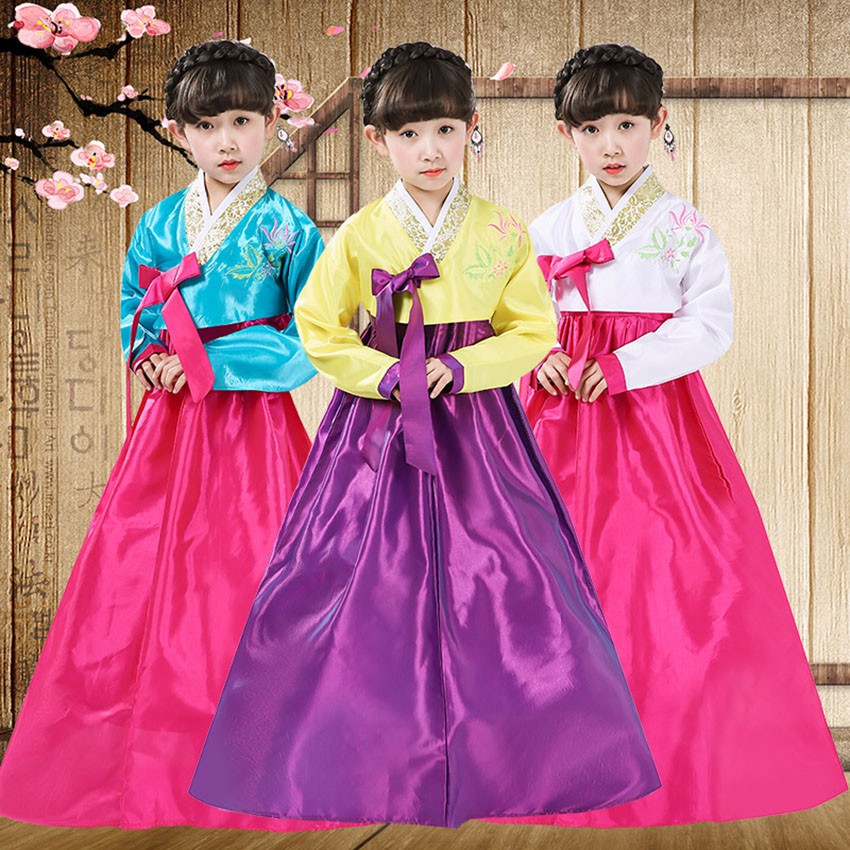 child korean hanbok dress korean traditional dress for kids girl
