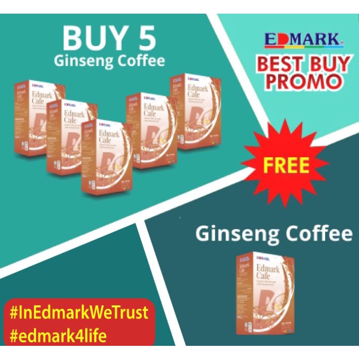 Edmark BUY 5 TAKE 1 GINSENG COFFEE Shopee Philippines