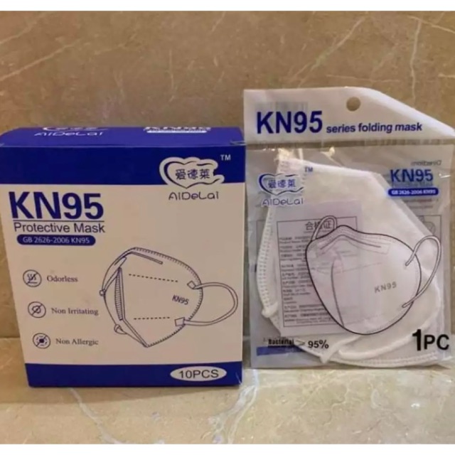 Aidelai brand made in TaiWan kn95 5ply face mask onhand Shopee