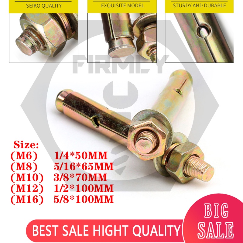Dyna Bolts 1/4 5/16 3/8 1/2 Expansion Bolt Sleeve Anchor Shopee