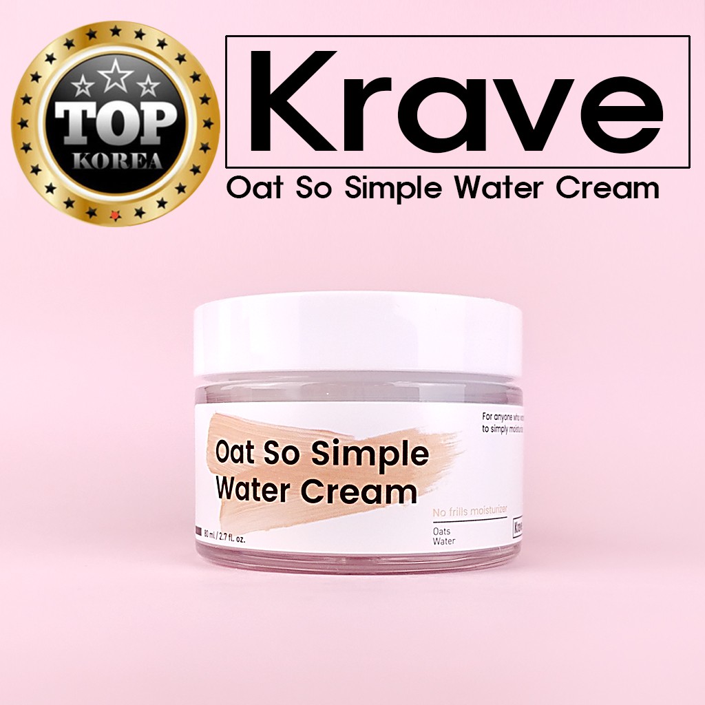 ★KRAVE BEAUTY★ Oat So Simple Water Cream /80ml/ +freebie+ [Shipping from Korea]/ TOPKOREA