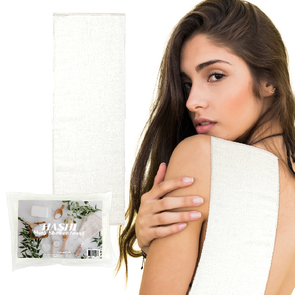 HASHI Made Of Korean Paper Exfoliating Shower Towel (30cm x 100cm