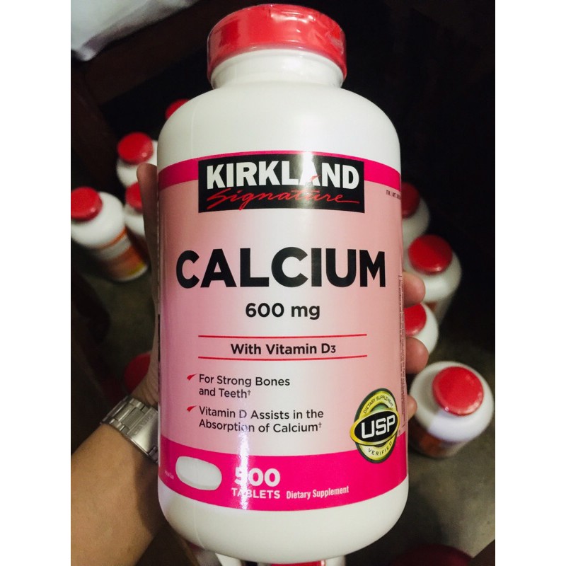 Kirkland Signature Calcium 600mg with Vitamins D3, 500 Tablets Shopee