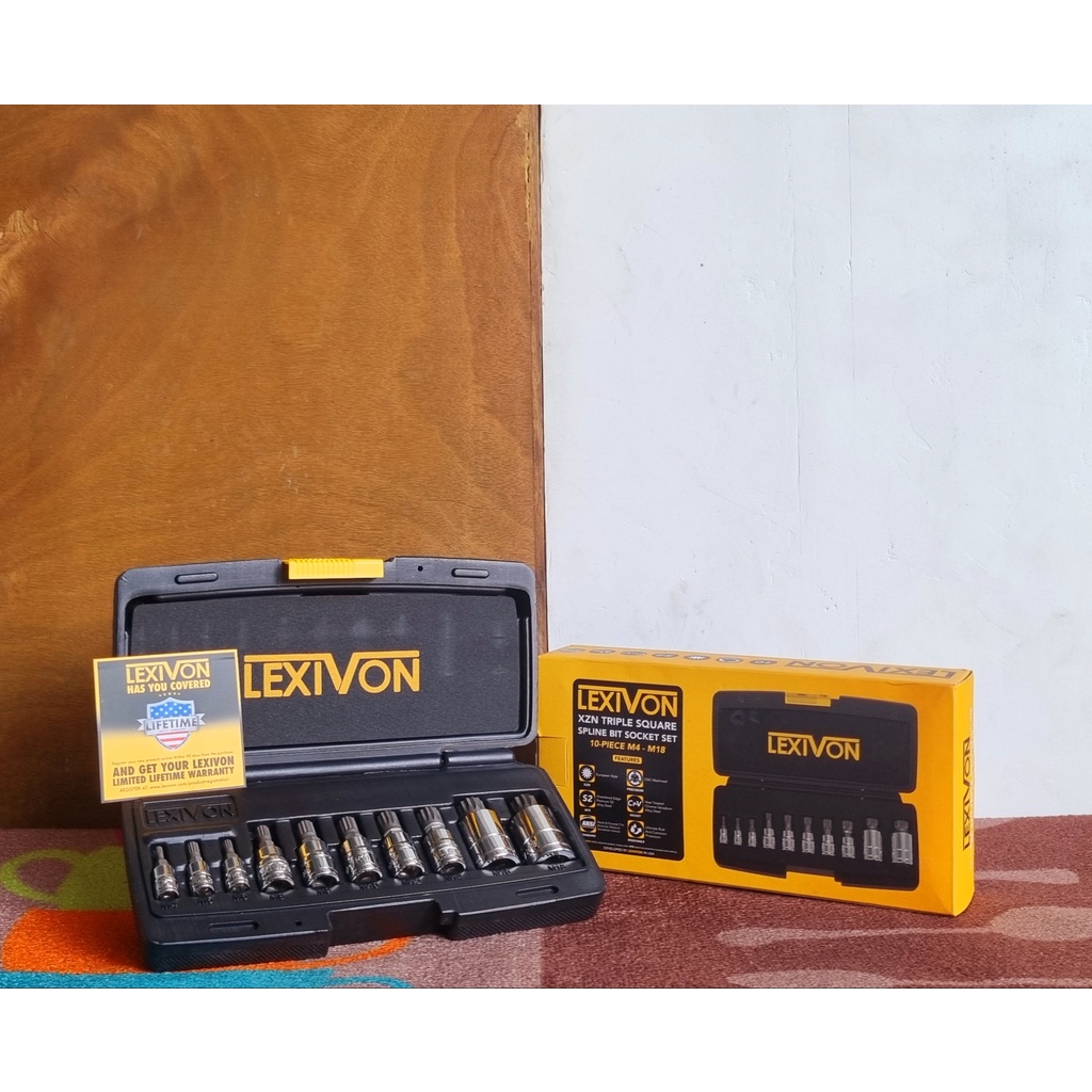 LEXIVON LX145 XZN Triple Square Spline Bit Socket Set Shopee Philippines