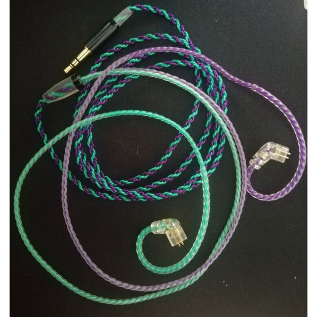 KZ ZSN Pro upgrade silver plated wire 4 cores 3.5mm Earphone cable IEM