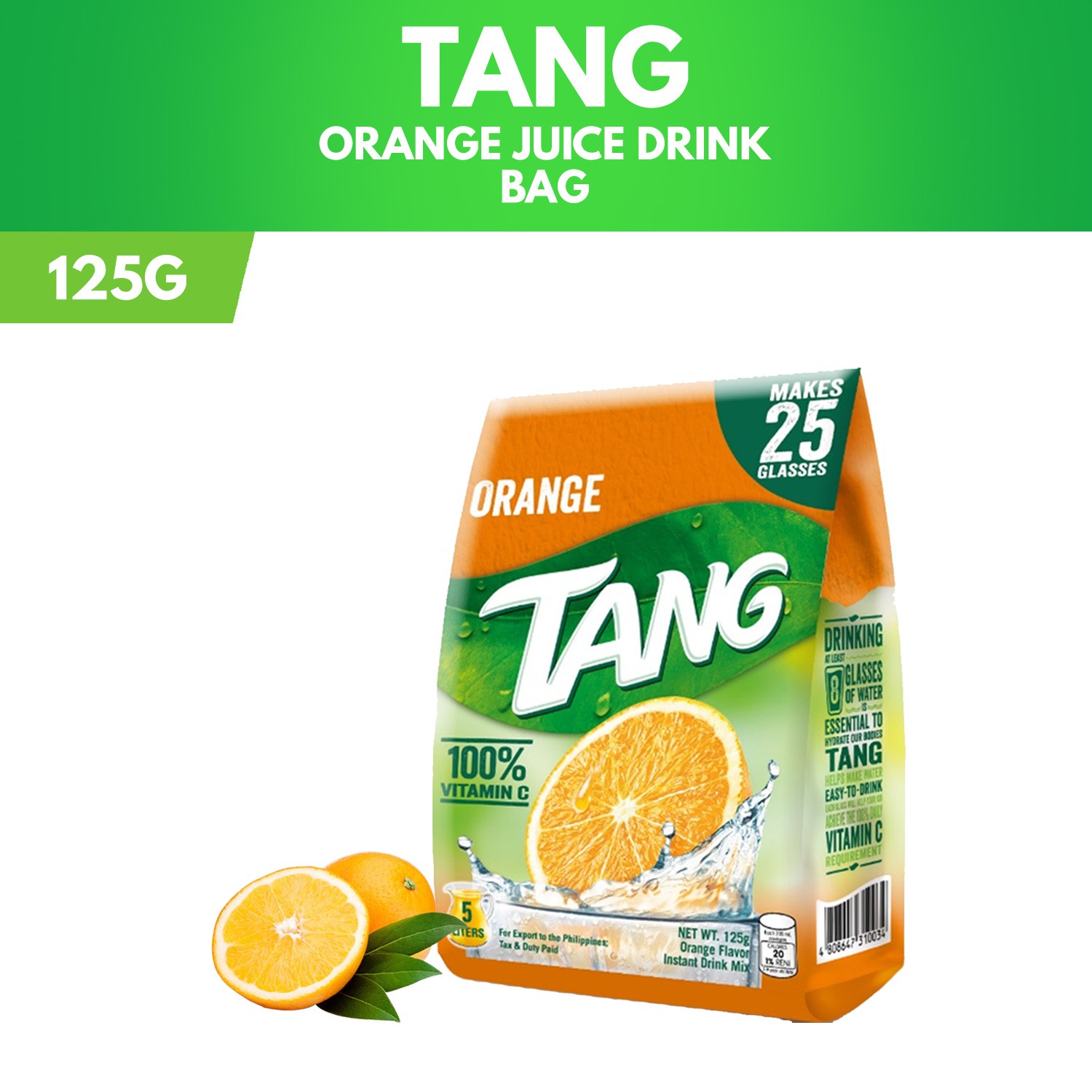 Tang Orange Powdered Juice Drink 125g Shopee Philippines