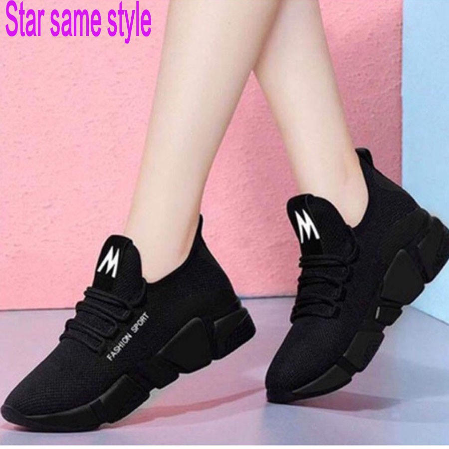 Korean rubber shoes COD cloth shoes thickened soles ladies laces
