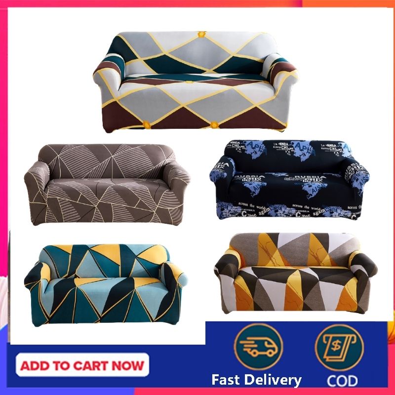 (READY STOCK) 1/2/3 seater Sofa Cover Stretchable L Shape or Regular