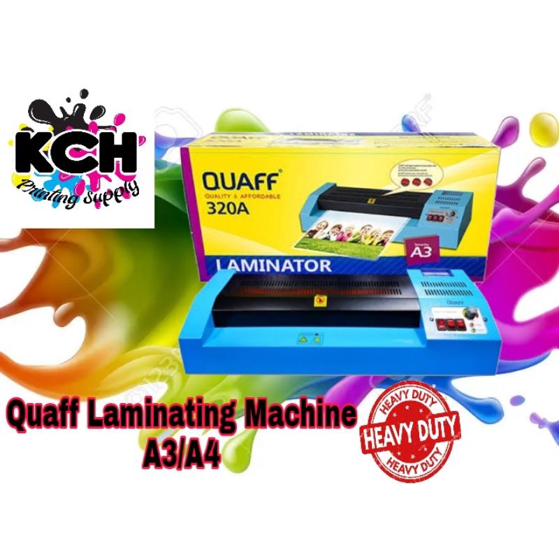 Quaff Laminator Machine A3/A4 HOT/COLD/REVERSE 220v Heavy Duty