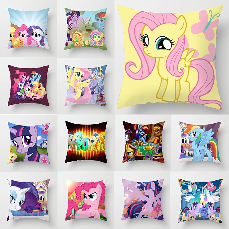 My Little Pony Pattern Print Polyester Pillow Case Waist Cushion Cover