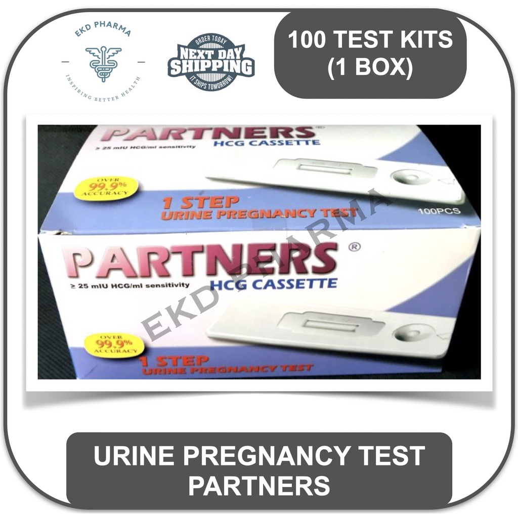 Urine Pregnancy Test PARTNERS HCG Cassette 1 box [100 test kits