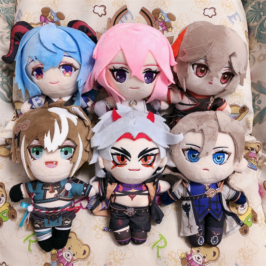 Fast Delivery 20cm Genshin Impact Doll Ning Guang Mona Hat Doll Plush