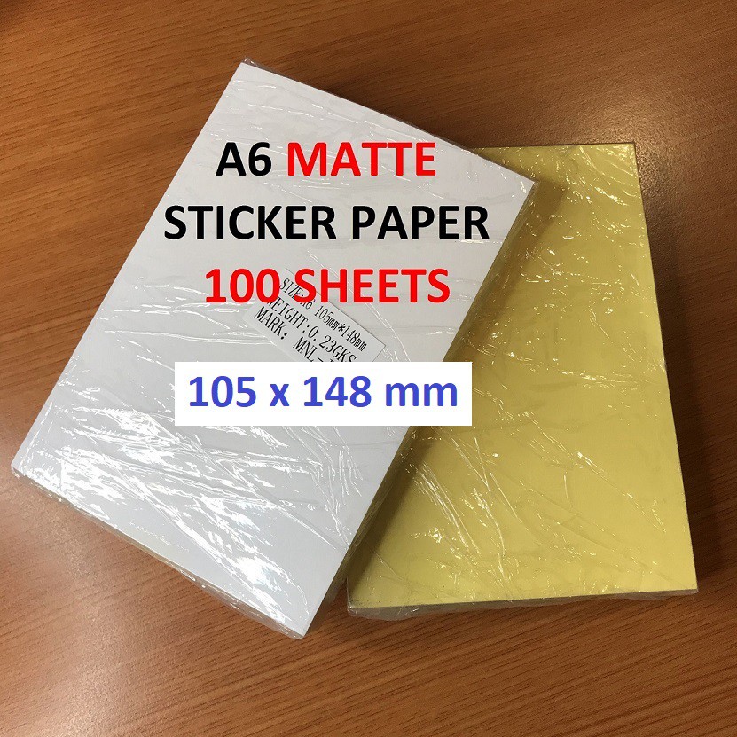 100 Sheets A6 Sticker Paper Matte Waybill 80gsm Shopee Philippines