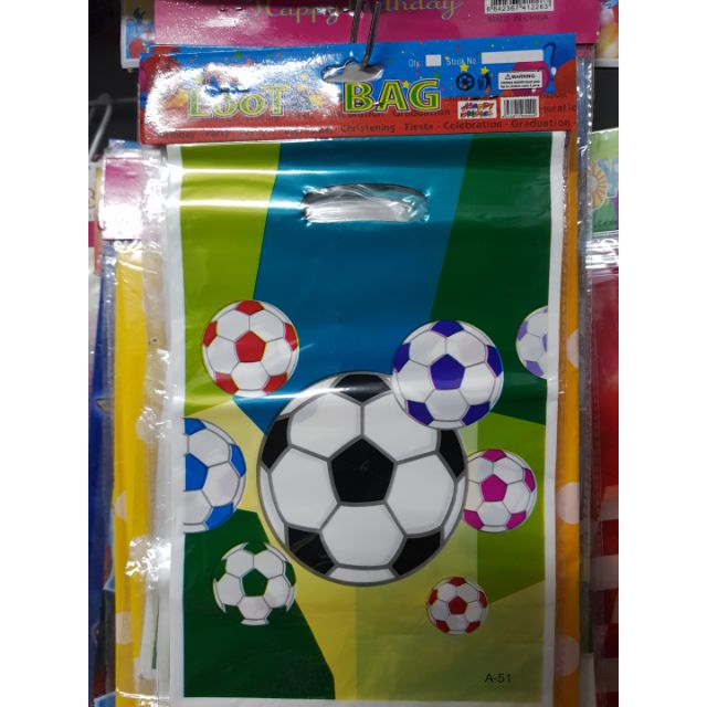 PLASTIC LOOT BAGS (10pcs) SPORTS / SOCCER BALL Shopee Philippines