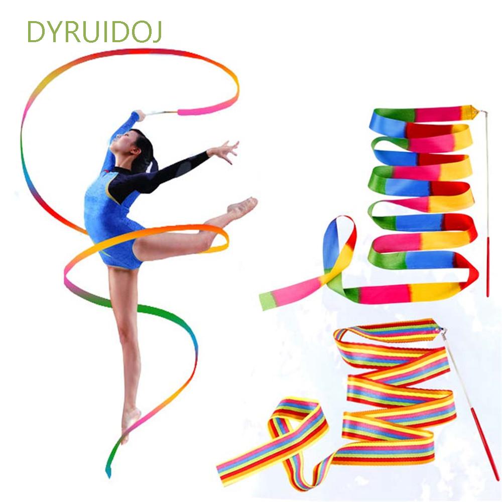 Pack 2Meter Dance Ribbons, Rainbow Streamers Rhythmic Gymnastics