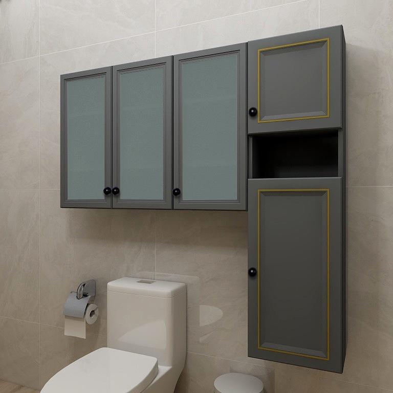 Waterproof space aluminum hanging wall toilet storage bathroom wall ha