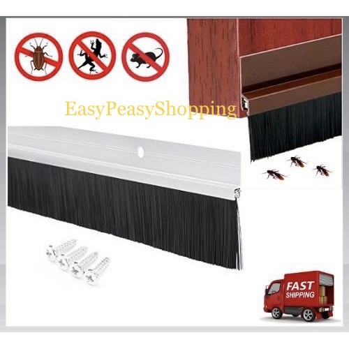 100cm High Quality Door Bottom Seal BRUSH With Screws/Getah Pintu Bawah Berus/Penahan Serangga