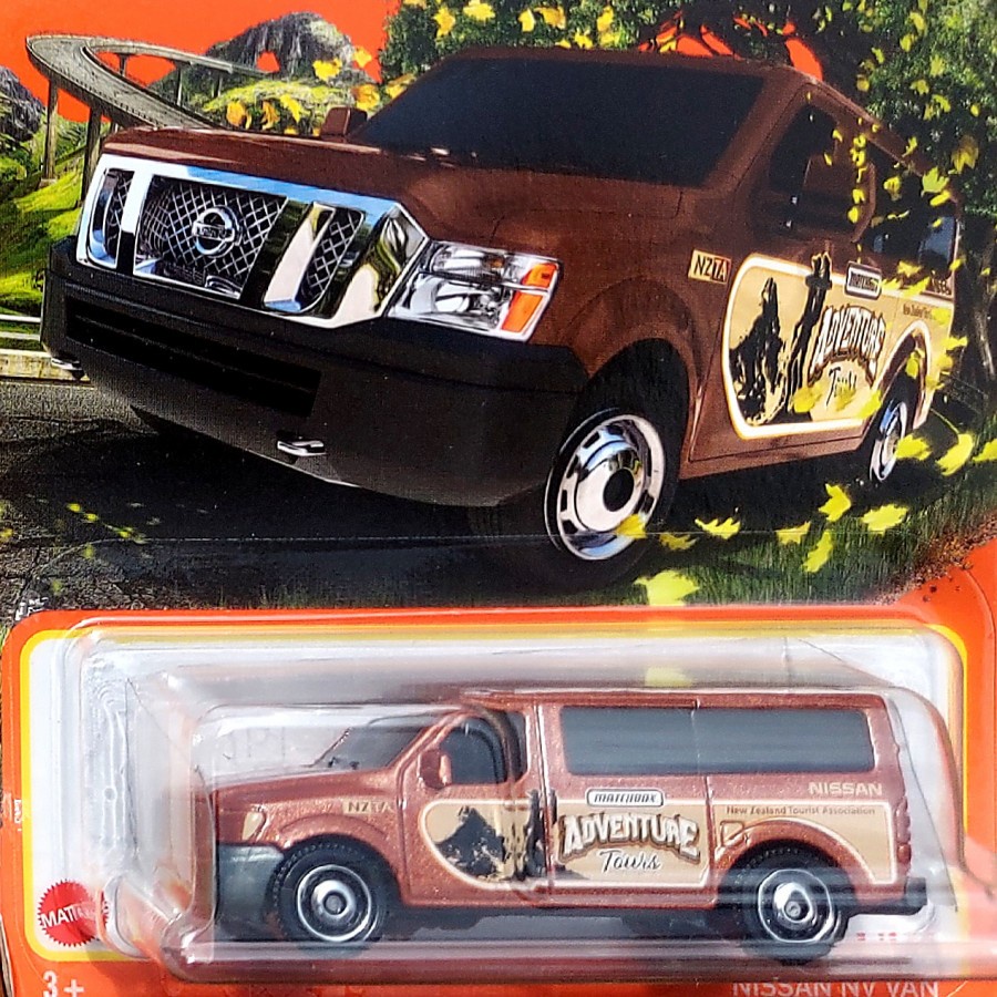 Matchbox NISSAN NV VAN 2022 Chocolate ADVENTURE TOURS MBX NISSAN NV
