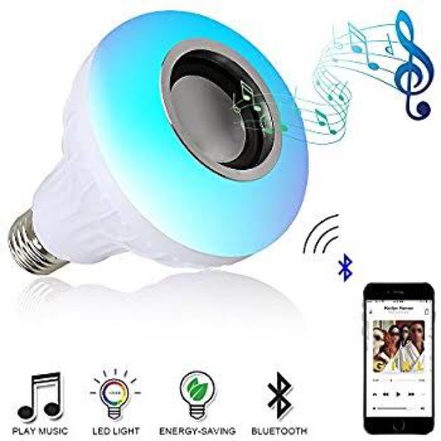 Bluetooth LED Light Bulb Speaker Music Audio with Sound Function Smart