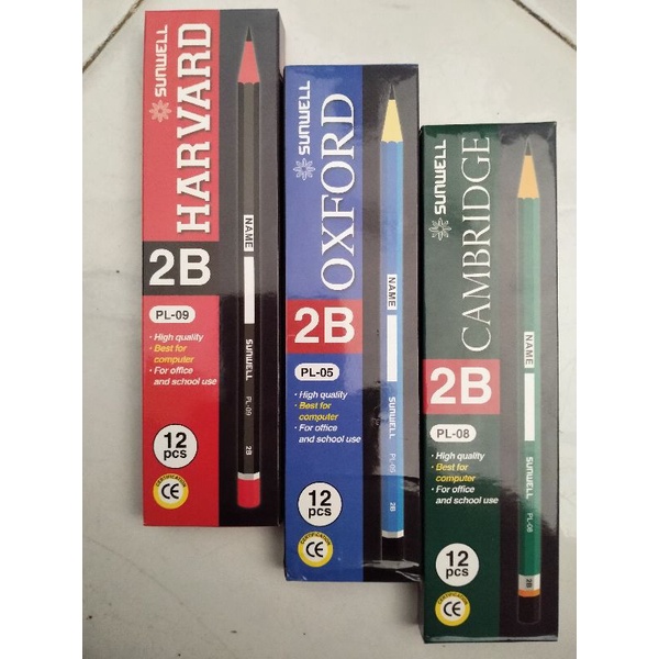 Sunwell 2B Pencil (1 Pack / 1 Dozen / 12 pcs) Shopee Philippines