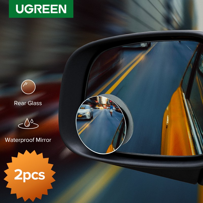 UGREEN Car Mirror 360°HD Blind Sport Mirrior Wide Angle Round Convex