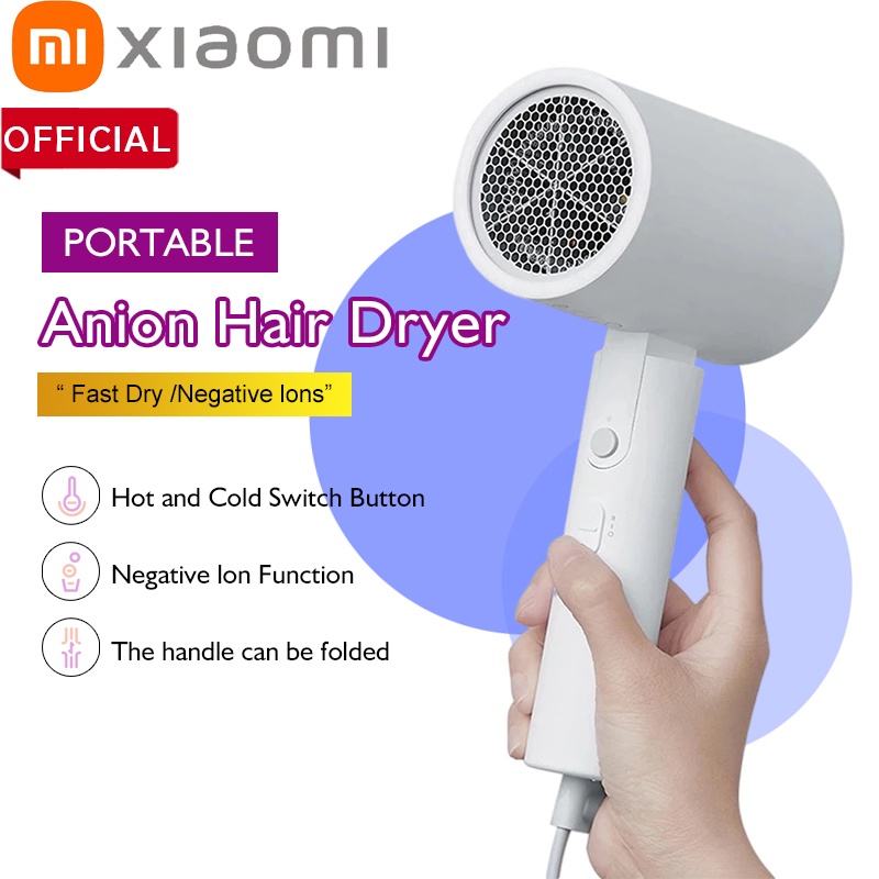 Xiaomi Hair Dryer Mi Hair Dryer Blower Negative Ion Anion Foldable H100