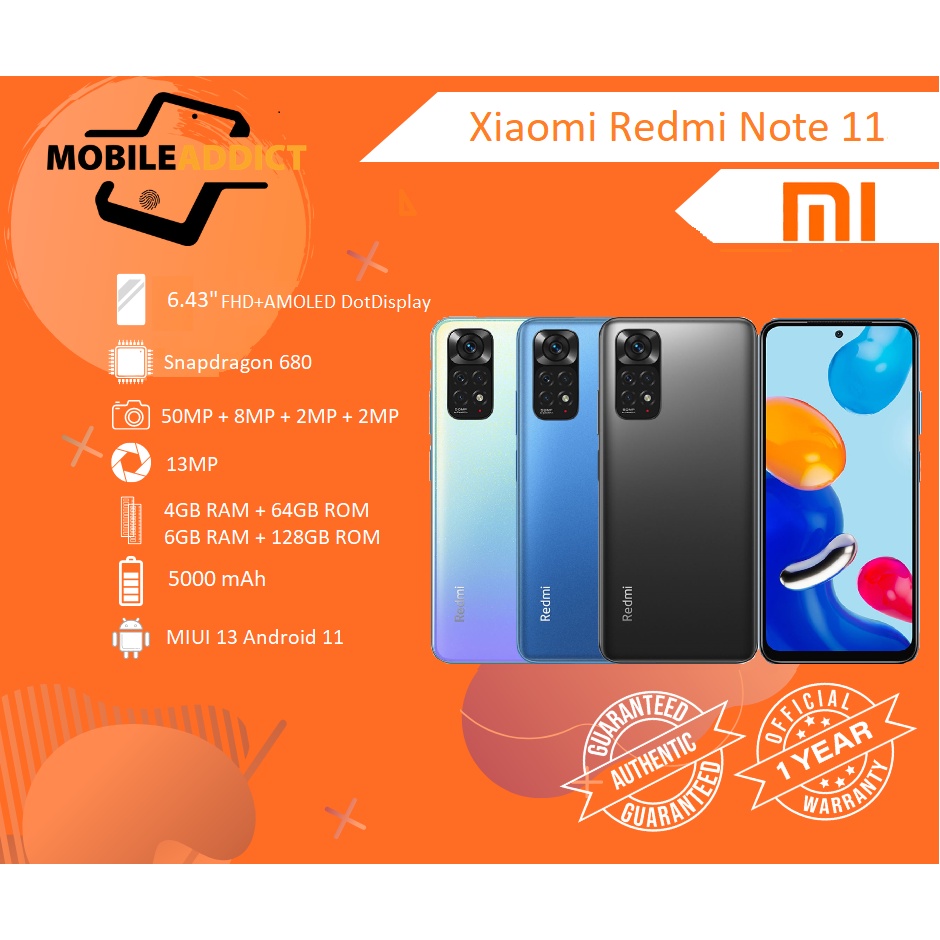 Xiaomi Redmi Note 11 NTC, 1 year official warranty Shopee Philippines
