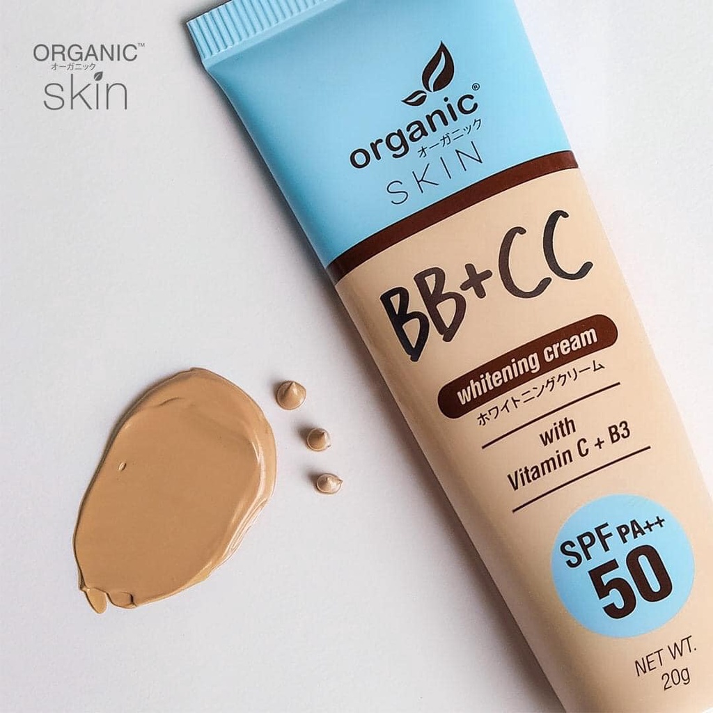 Organic Skin Japan BB+CC Whitening Cream with Vitamin C + B3 plus SPF