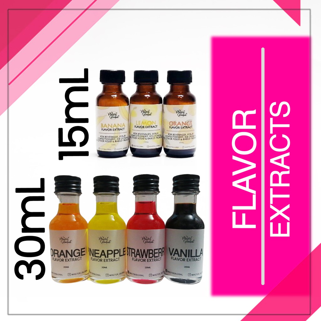 Flavor Extracts For Food, Beverages, Baking, etc. Shopee Philippines