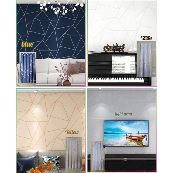 Modern Simple Geometric Velvet Wallpaper 3d Living Room Bedroom Sofa Tv