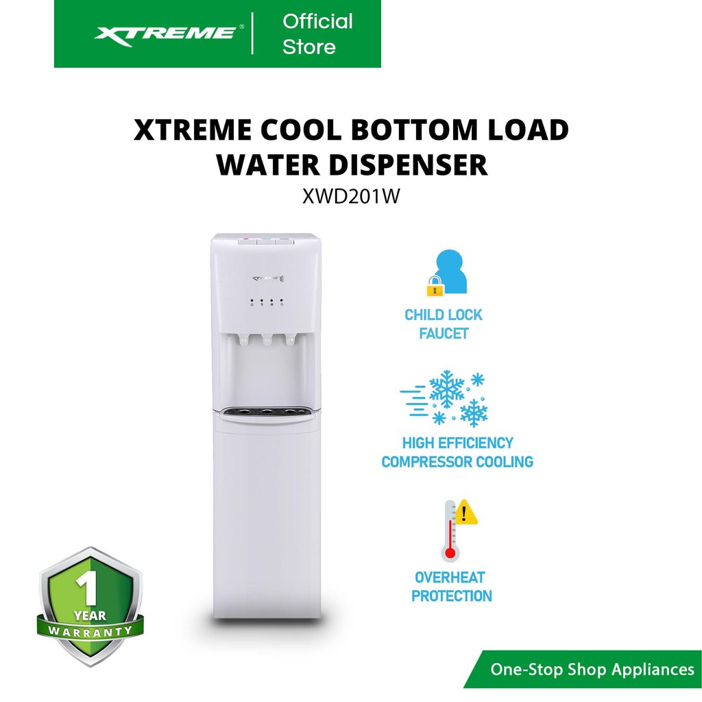 XTREME COOL Bottom Load Water Dispenser 3 Faucets Convenient Hot