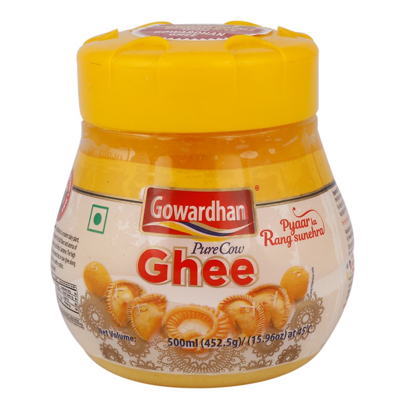 Gowardhan Pure Cow Ghee Indian Clarified Butter From India (500ml