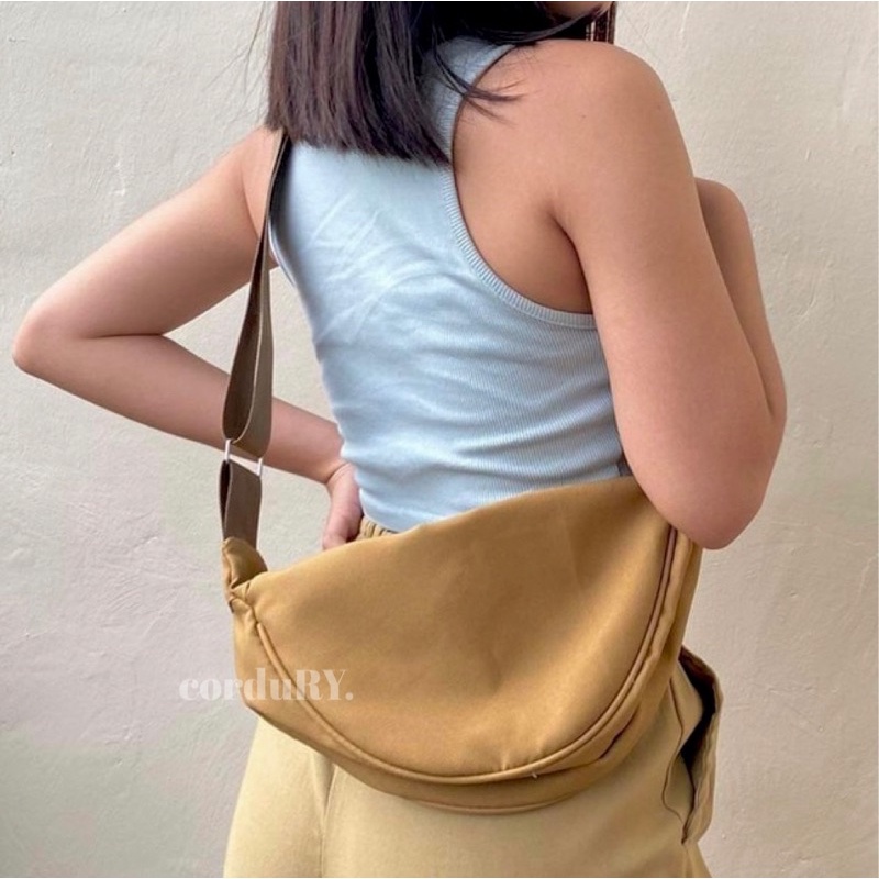 Canvas Dumpling Bag corduRY. Shopee Philippines