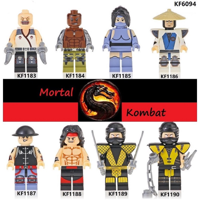 Lego Building Blocks Minifigures Mortal Kombat Series Liu Kang Raiden