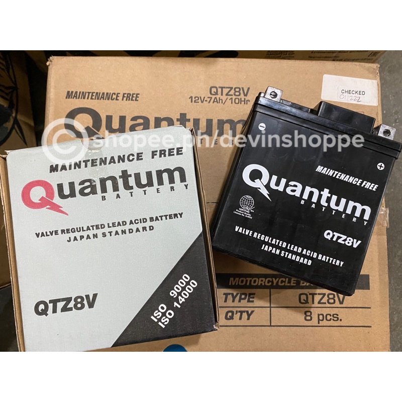 Quantum Battery QTZ8V For PCX / XMAX / TMX SUPREMO / YAMAHA R3 Shopee