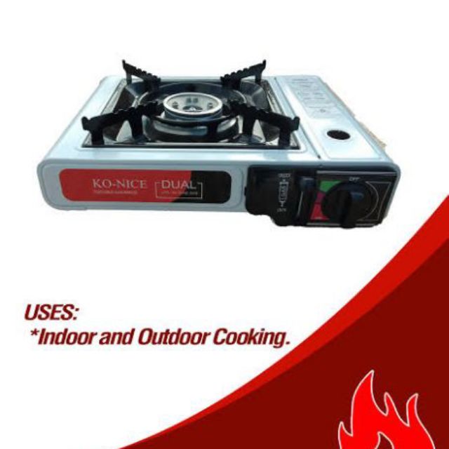 Konice Portable Butane Gas stove (Black and white color) Shopee