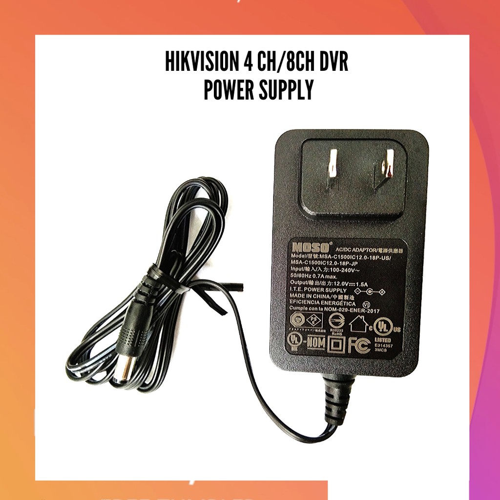 HIKVISION DVR 4CH & 8CH POWER SUPPLY Shopee Philippines