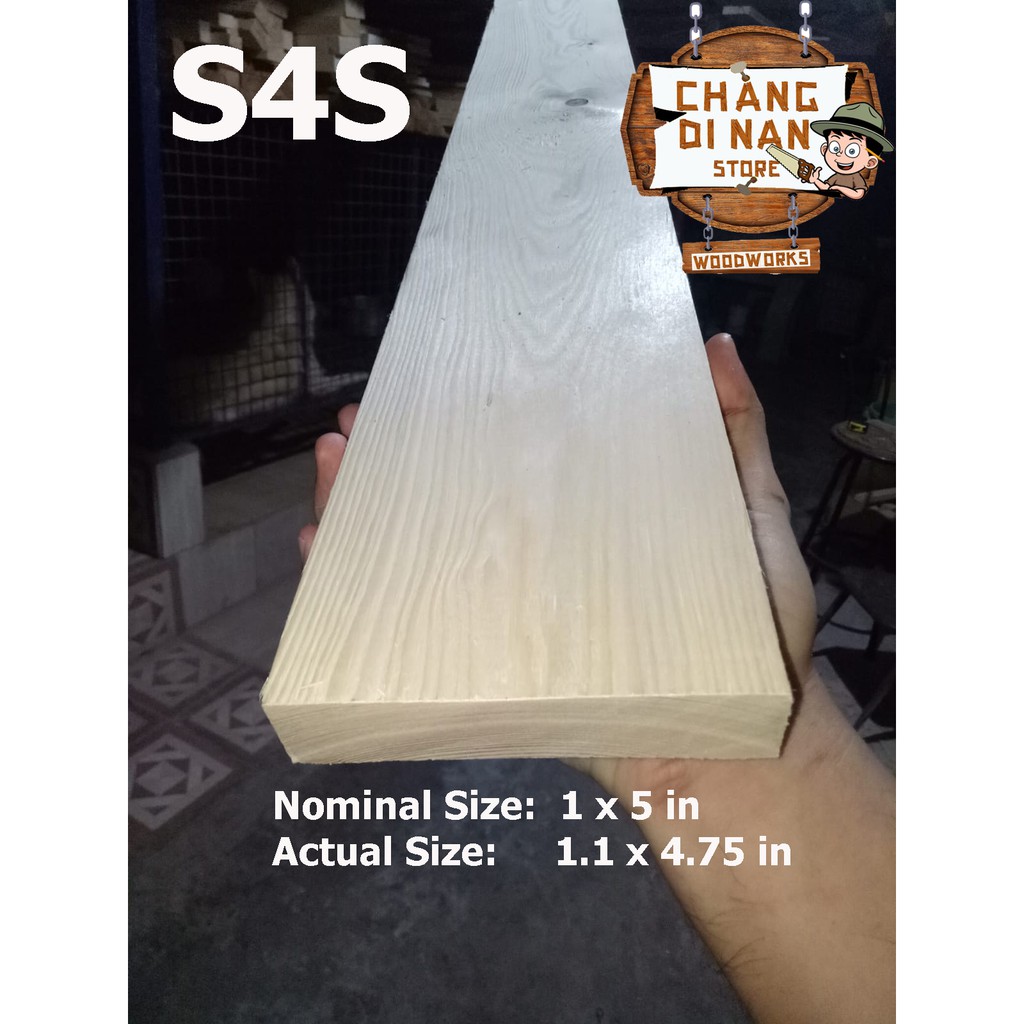 2/4 pcs S4S Pinewood 1x5 in (1 to 3 feet) Shopee Philippines