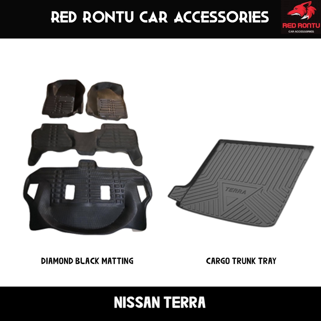 Nissan Terra Full Car Matting Set Diamond Deep Dish Matting with