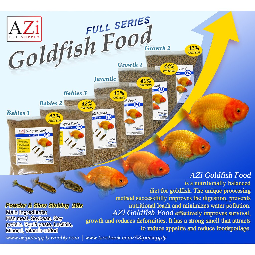 AZi Goldfish Food Full Series (High Protein) Complete balanced diet for