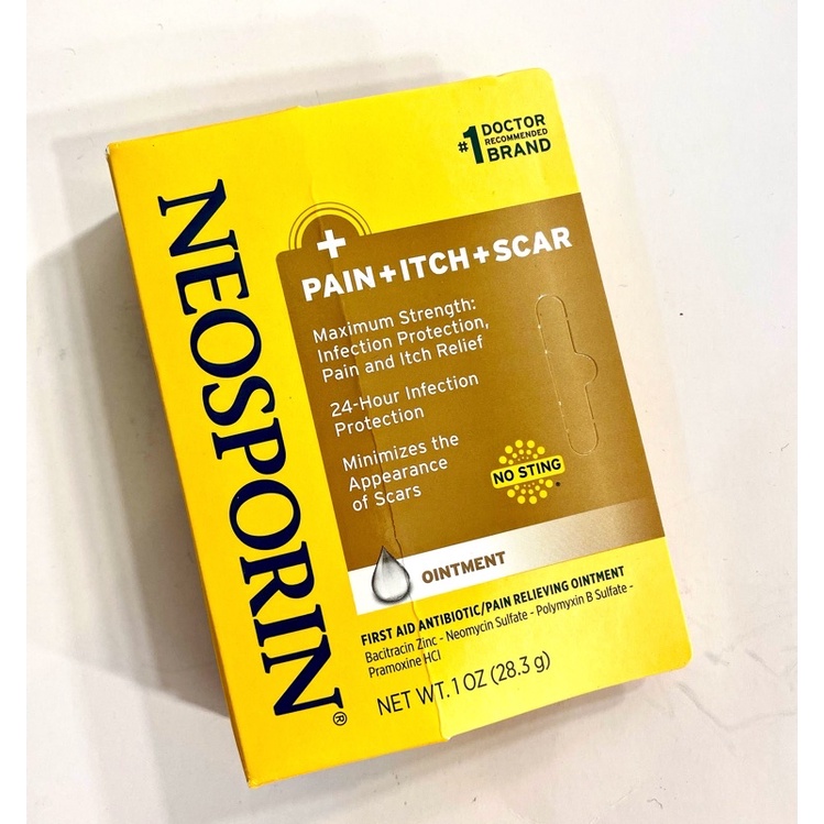 Neosporin + Pain + Itch + Scar Maximum Strength Infection Protection Ointment 28.3g. Shopee