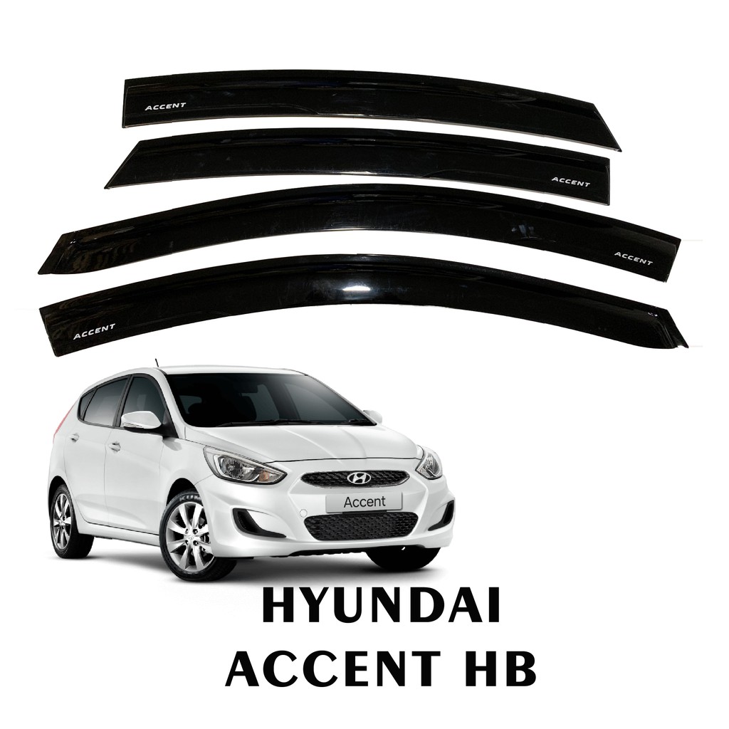 Hyundai Accent Hatchback 20122018 Rain Guard Window Door Sun Visor
